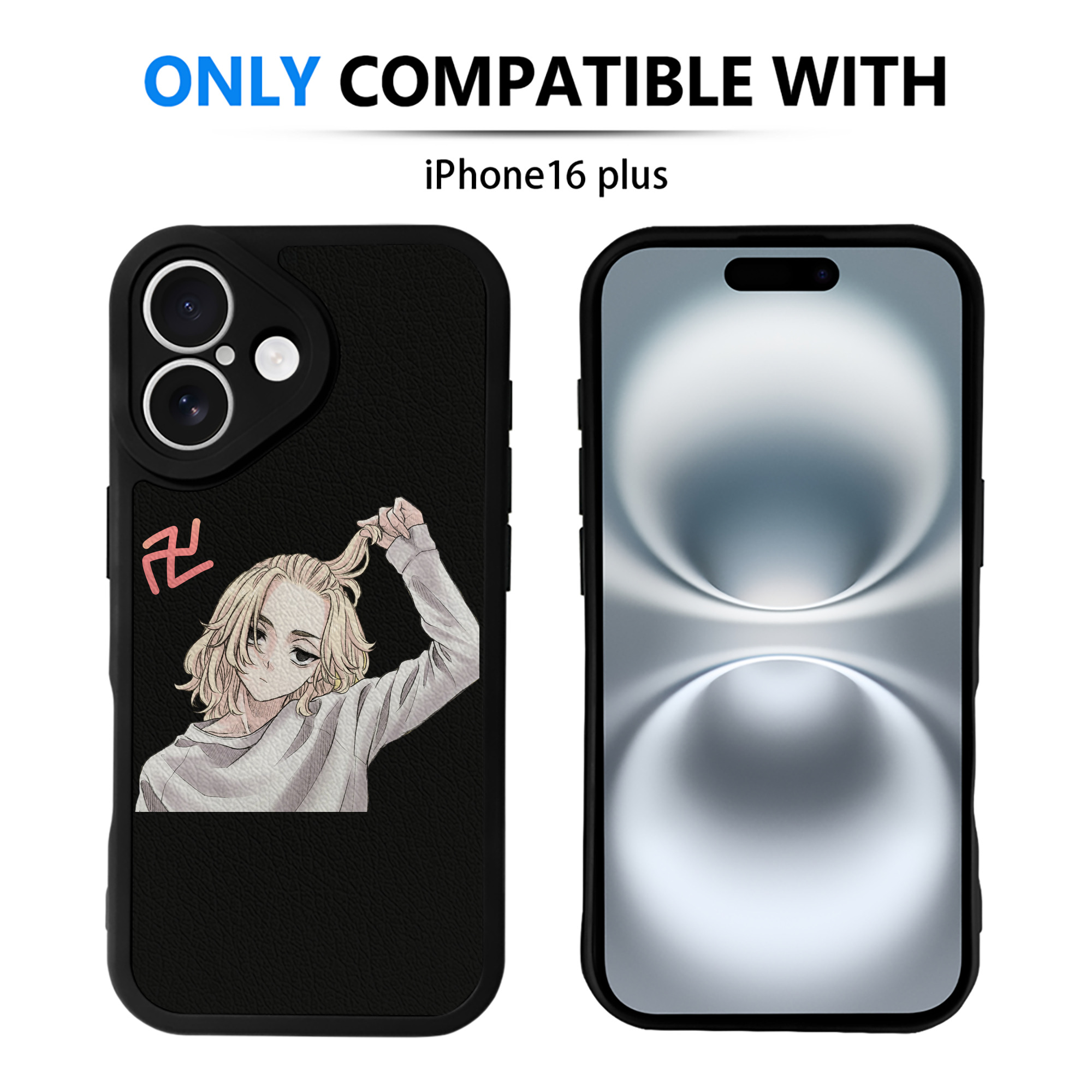 （画像用） 東京リベンジャーズ Tokyo Revengers 【iPhone 16シリーズ対応】シリコンスマホケース（レザー調） 材質：シリコン
